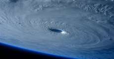 A hurricane seen from space.
