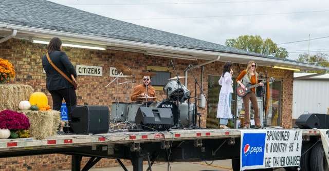 Thayer Fall Festival stage and singers