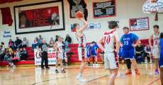 COUCH, MO – FEBRUARY 20: Couch Indian Jobe Sturgeon (25) makes a free throw shot during the high school basketball game between the Couch Indians and the Koshkonong Blue Jays on February 20, 2024, at the Couch High School Gym in Couch, Missouri. (Photo by Amanda Thomas/AltonMo.com)
