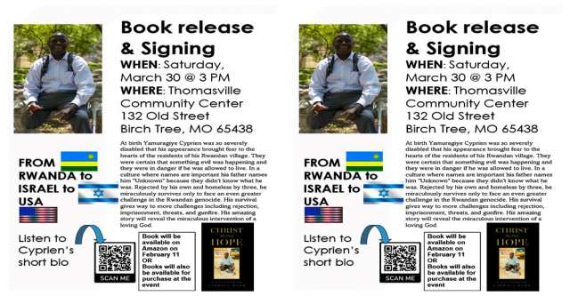 Book signing flyer