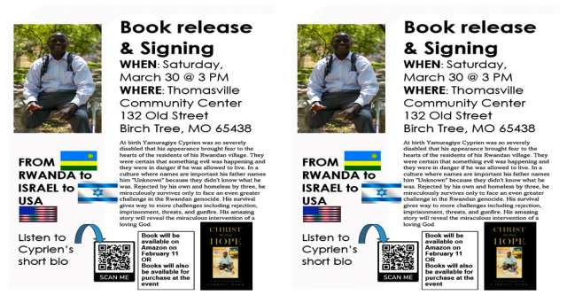 Book signing flyer