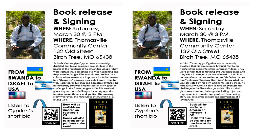 Book signing flyer