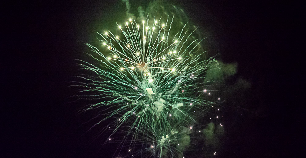 The 4th of July fireworks at Thayer Mo High School