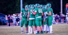 THAYER, MO – SEPTEMBER 6: Thayer Bobcats team groups together before the play during the high school football game between the Thayer Bobcats and the Lighthouse Christian Chargers on September 6, 2024, at the Thayer High School football field in Thayer, MO. (Photo by Amanda Thomas/AltonMo.com