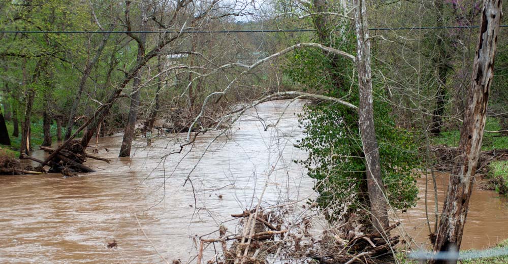 The Eleven Point River in Thomasville made the once little creek into a raging river.