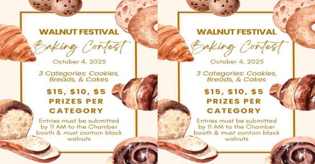 Baking Contest flyers at the Walnut Festival