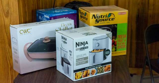 The kitchen appliances raffle package.