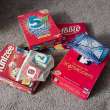 Board games in a pile.