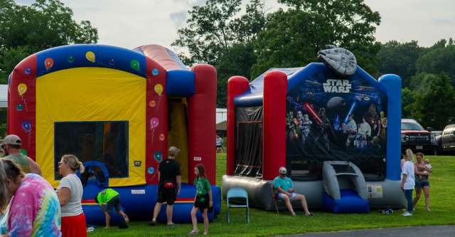 bounce houses