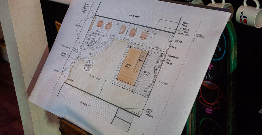 The proposed pocket park plan.