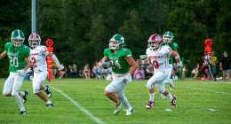 THAYER, MO – AUGUST 28: Thayer Bobcat running back Dominick Boyce (24) runs into the endzone during the high school football game between the Thayer Bobcats and the Pocahontas Redskins on August 28, 2026, at the Thayer High School football field in Thayer, MO. (Photo by Curtis Thomas/AltonMo.com)