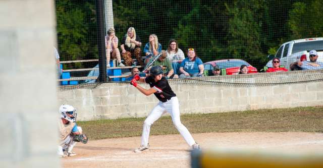 ALTON, MO – SEPTEMBER 29: Gainesville Bulldogs player (2) gets ready to hit the ball during the high school baseball game between the Alton Comets and the Gainesville Bulldogs on September 29, 2026, at the Alton High School Gym in Alton, Missouri. (Photo by Amanda Thomas/AltonMo.com)