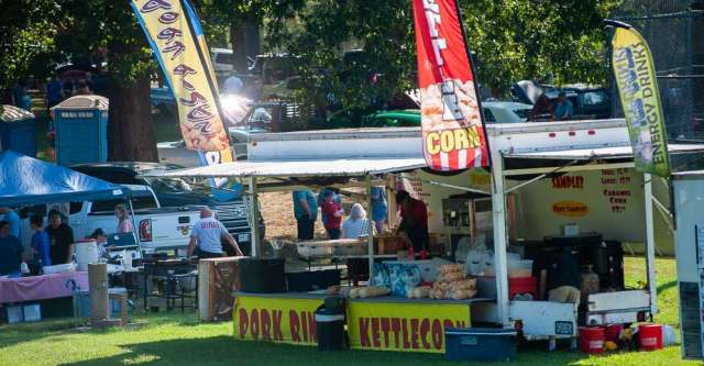 Kettlecorn being sold at the Mammoth Spring Car Show.