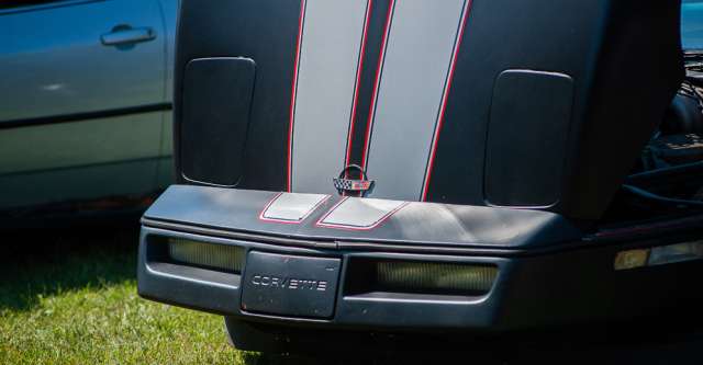 Small details make up the Corvette at the car show.