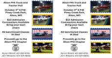 Alton FFA truck pull flyer for October 3, 2026