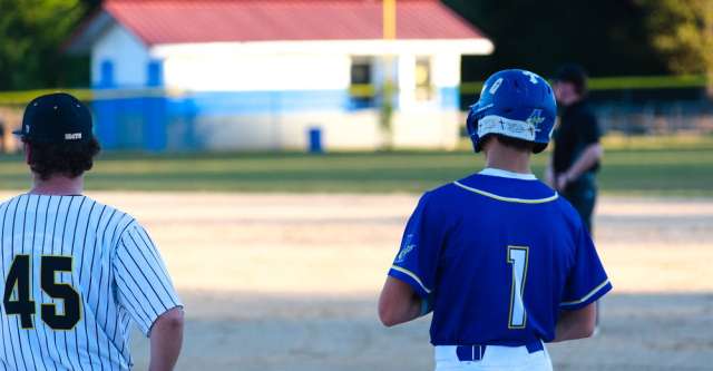 Alton Comets at bat.