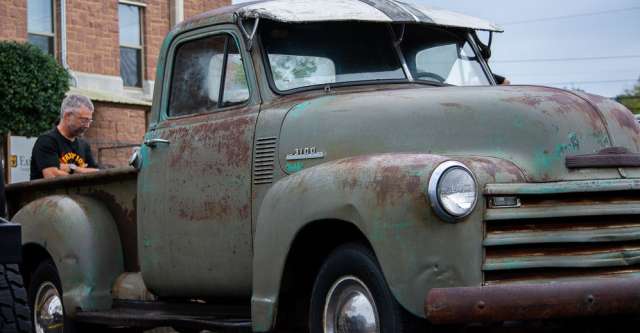 An antique pick-up at the cruise-in.